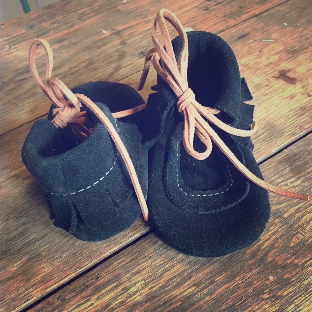 Toddler black flats handmade