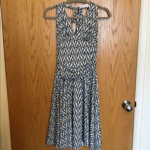 Black and White Halter Dress