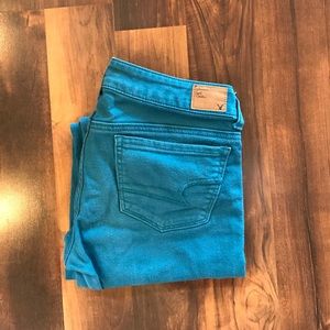 Teal skinny