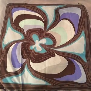 EMILIO PUCCI 100% SILK SQUARE SCARF