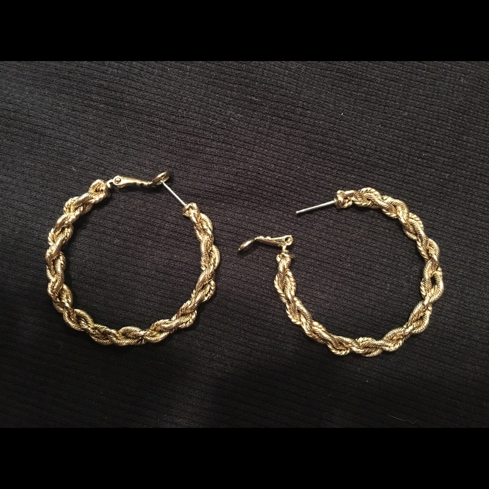 Gold hoop earrings
