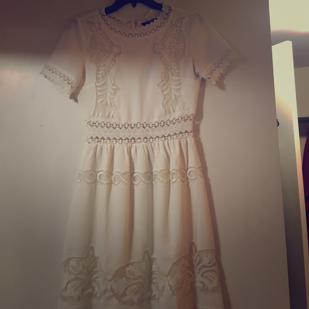 White lace dress