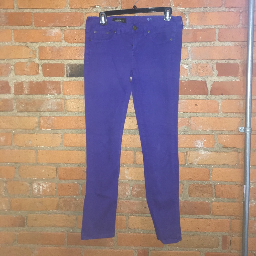 J.Crew blue royal blue toothpick ankle jeans 27