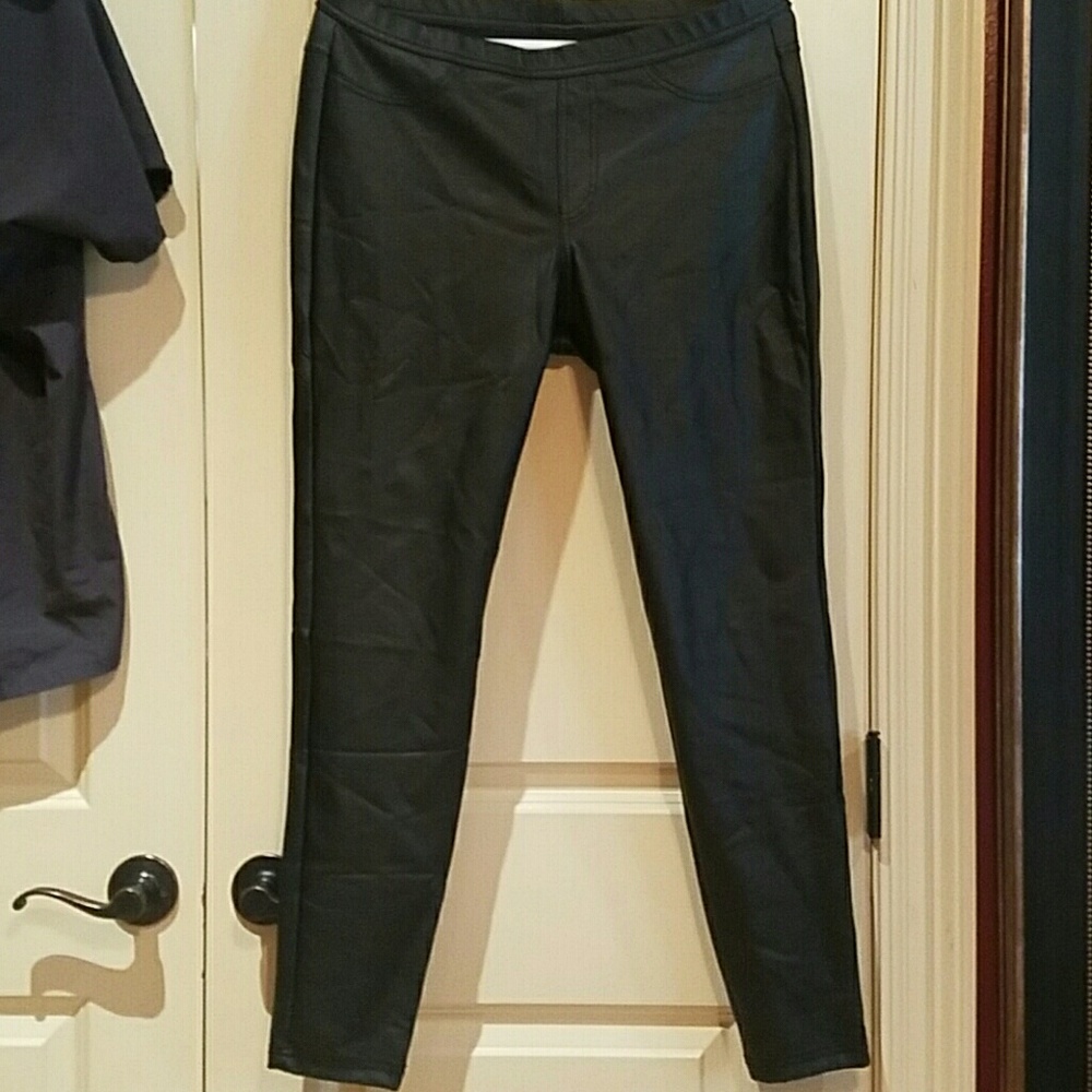 Black leather pants