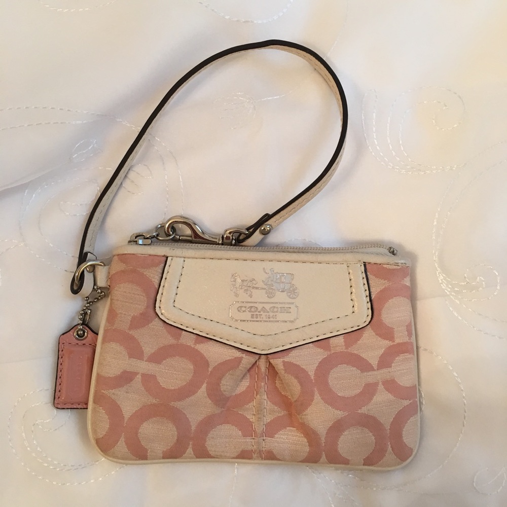 Pink Coach Wristlet