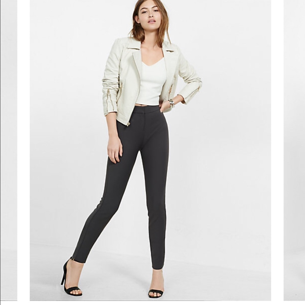 Mid-rise extreme stretch skinny pants