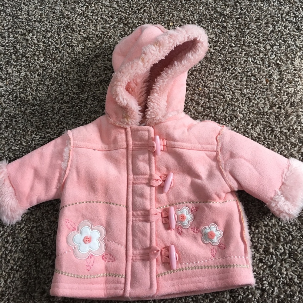 Suede newborn jacket