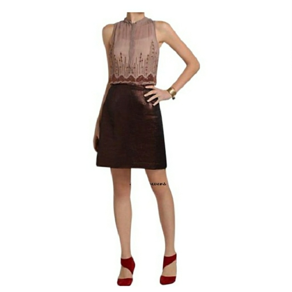 Bronze metallic skirt from Anthropologie