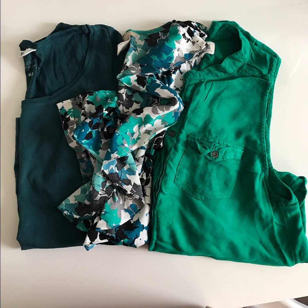 Lot of green shirts
