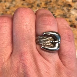 Silver buckle ring