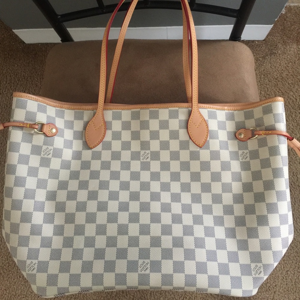 LV Neverfull MM Damier Azur -ROSE BALLERINE-