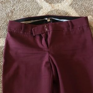 Maroon ankle dress pants