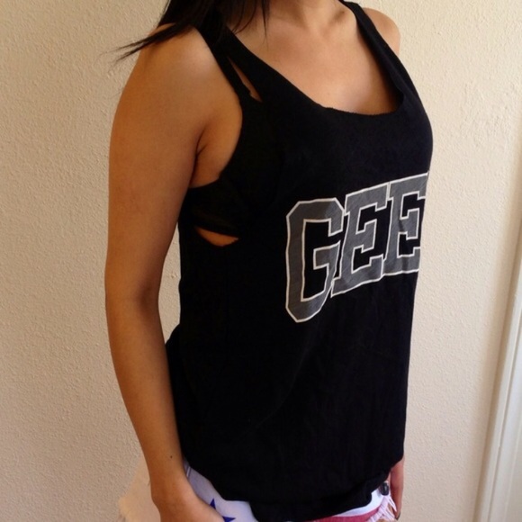 LAST ONE GEEK Cut Out Muscle Tank - Picture 4 of 5