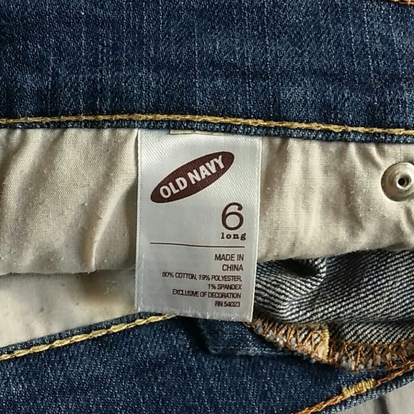 Old Navy the Diva Pants Blue 6 Long Denim - Picture 3 of 3
