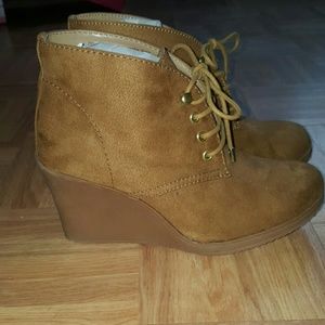 Construction Wedged Booties