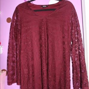 Lace Maroon Dress