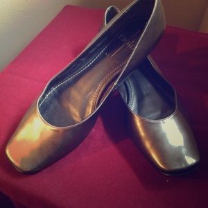 Pewter colored flats