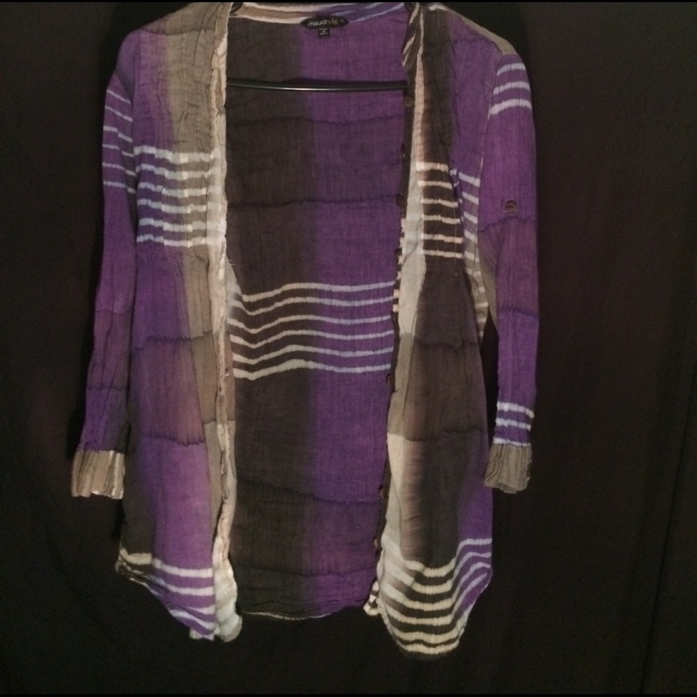 Purple button up shirt