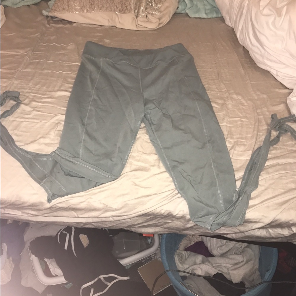 Blue free people wrap leggings