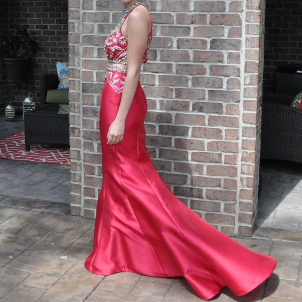 Jovani Two Piece Trumpet Prom Dress