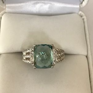 David Yurman PrasoliteDiamond Sterling Silver Ring