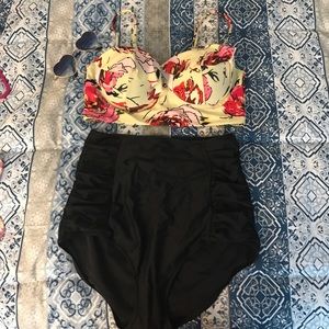 High Waisted Bathing suit set 💚❤️💜💖