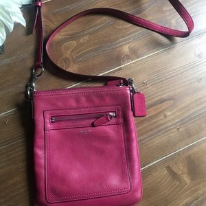 Coach pink cross body