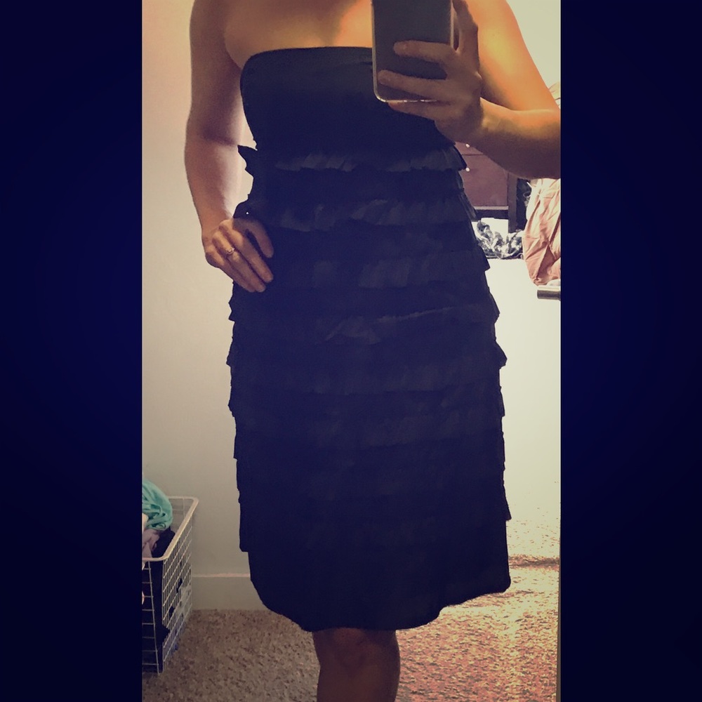 Strapless ruffle dress from gap