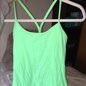 Lime green power y lululemon tank