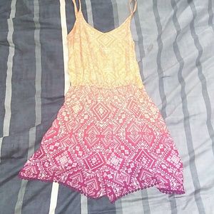 Ombre Aztec print romper