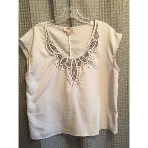 Embellished Grey Top