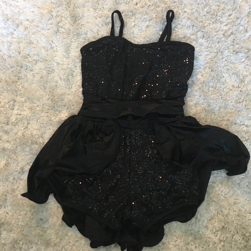 Black sparkly dance costume