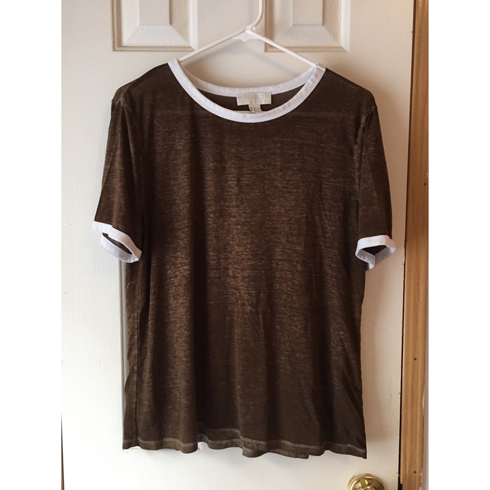 F21 Olive Ringer Tee