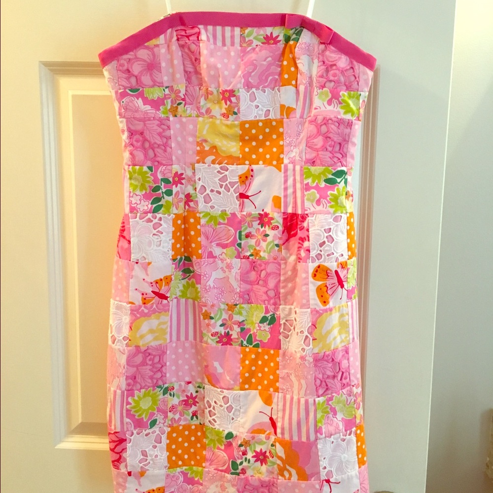 Lilly Pulitzer strapless dress! Perfect condition!