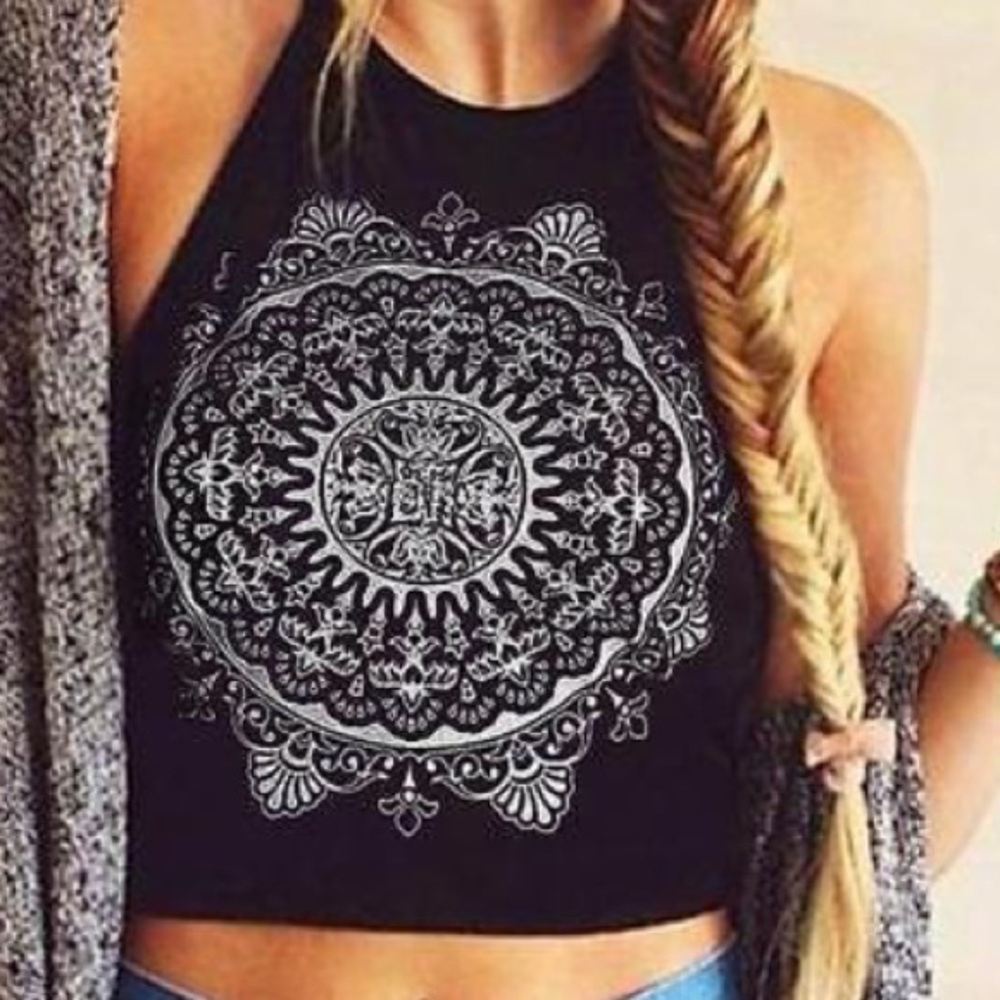 Graphic Crop Top // Small