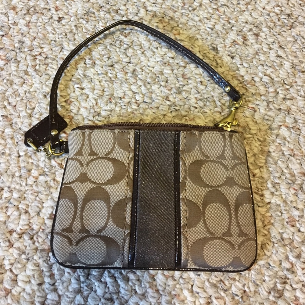 Coach signature wristlet