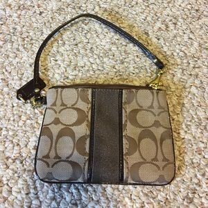 Coach signature wristlet