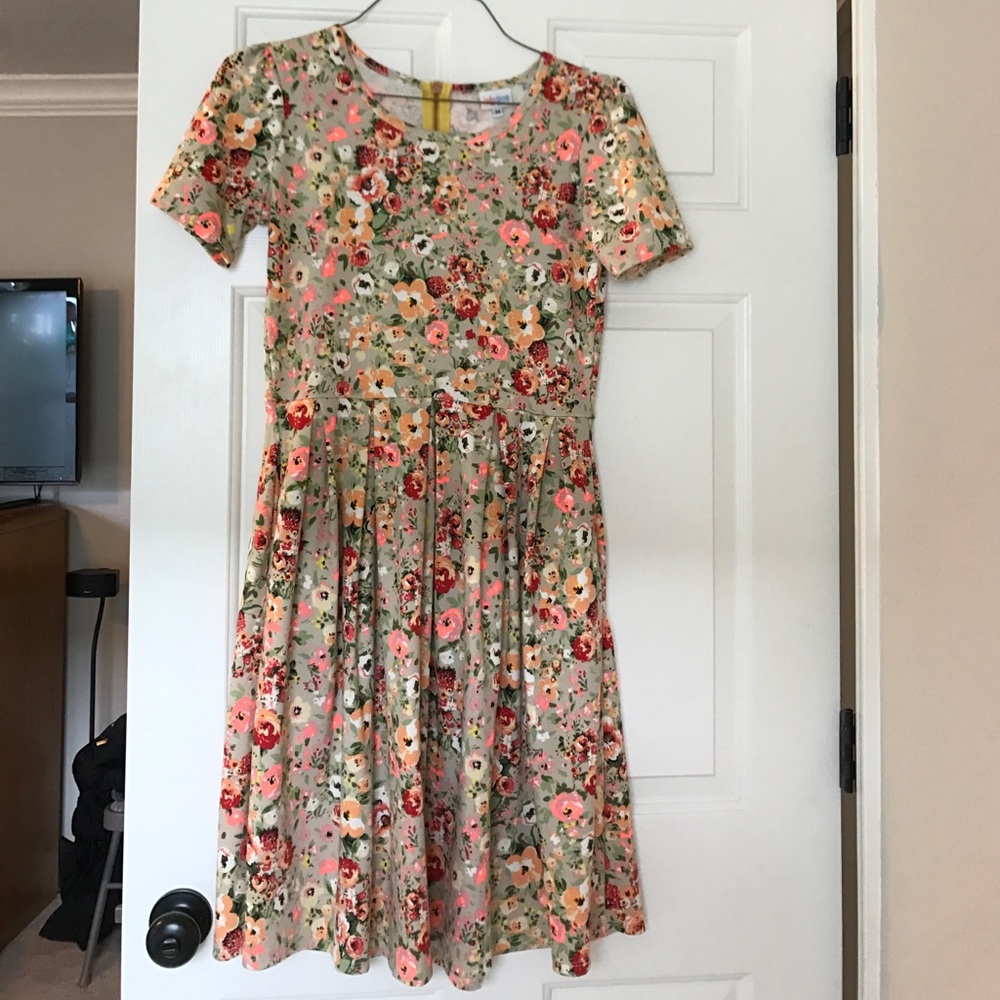 LuLaRoe floral dress with pockets