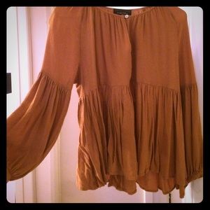 Boho top with flared sleeves