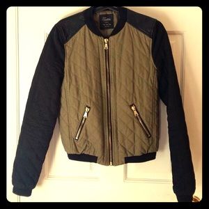 Dark green bomber jacket