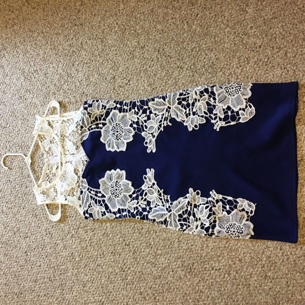 Blue and white Venus dress