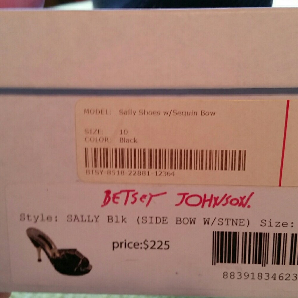 Sally black side bow w/rhinestones