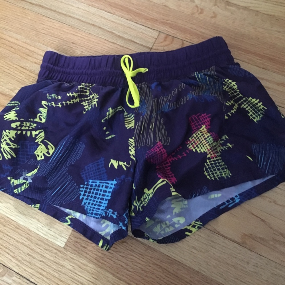 Under Armour purple running shorts