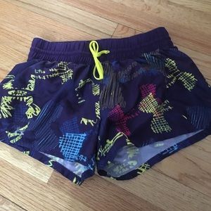 Under Armour purple running shorts