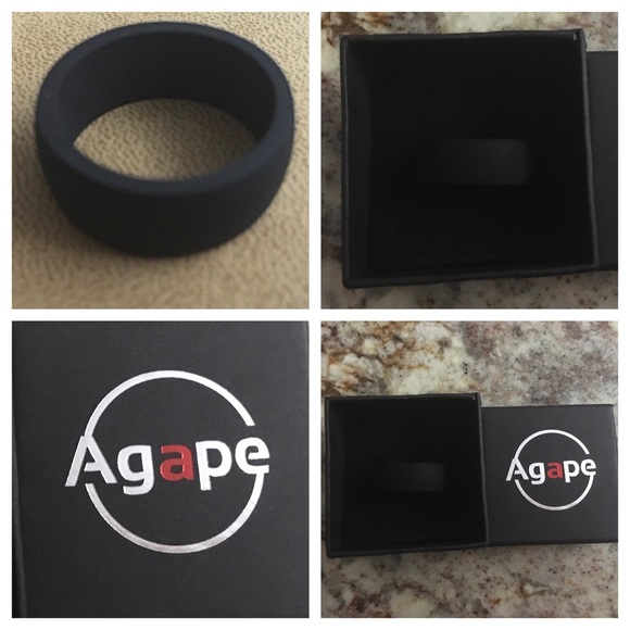 MENS SILICONE WEDDING RING CROSS FIT WORKOUT SZ 10 - Picture 3 of 3