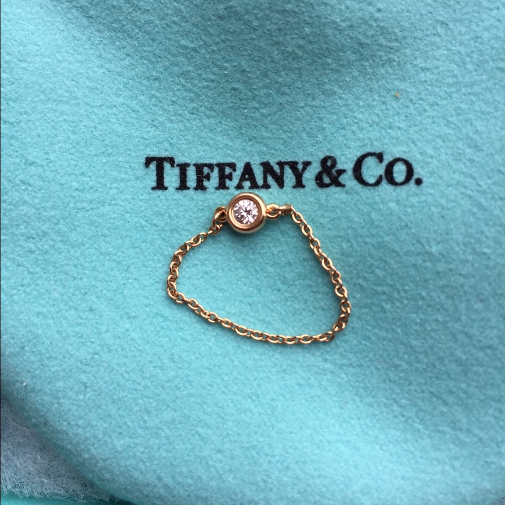 Tiffany Elsa rose gold diamond ring