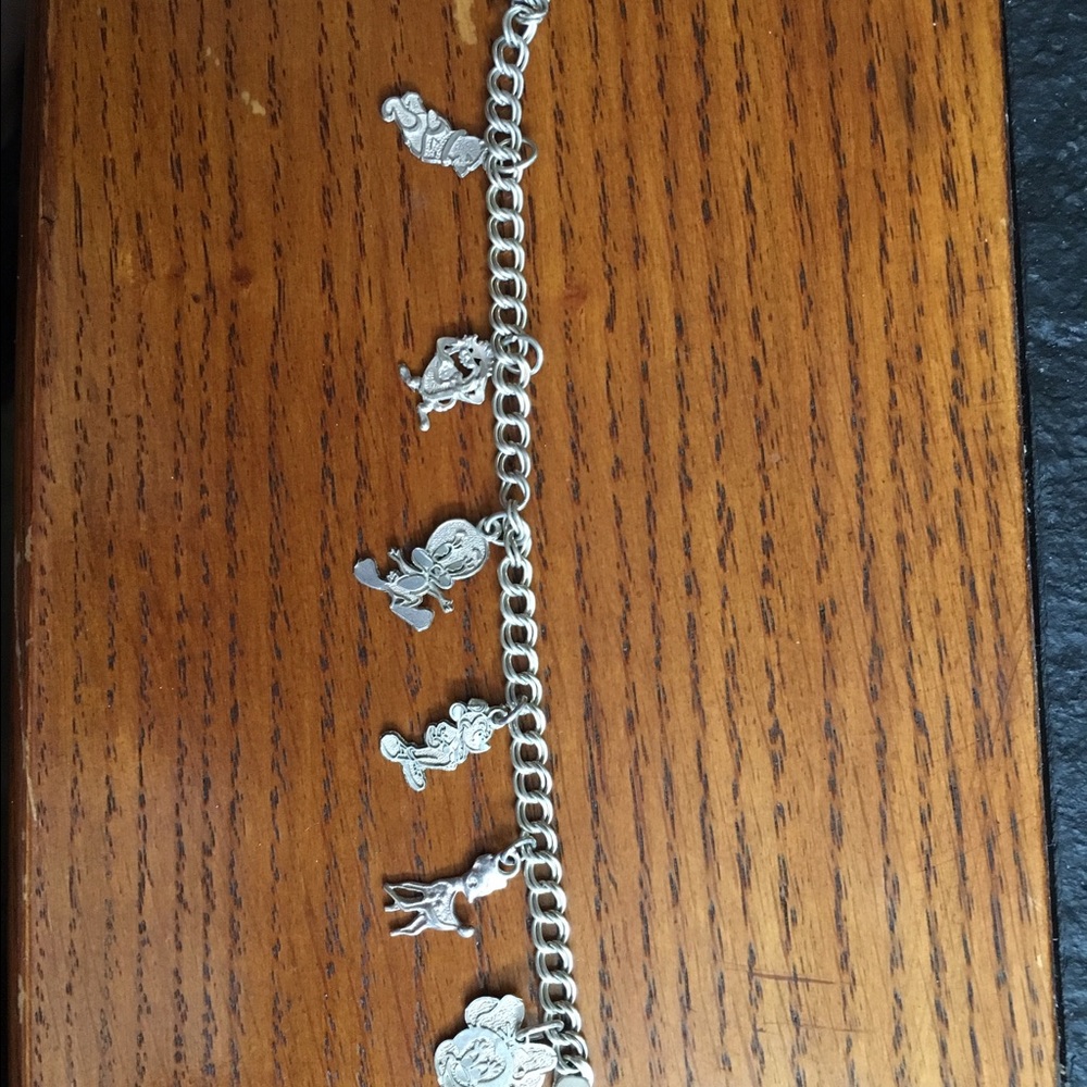 6.75 inch sterling silver charm bracelet