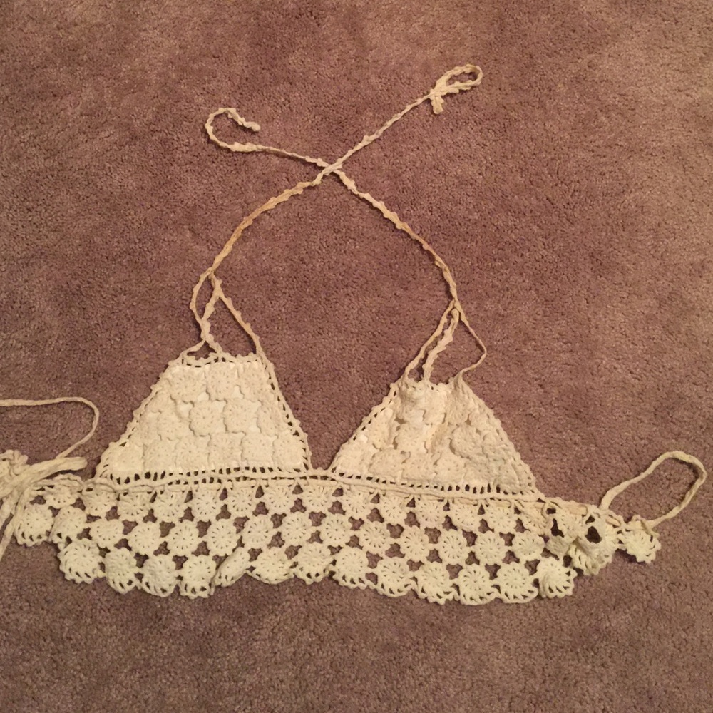 Crochet bathing suit top