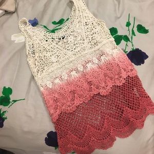American Eagle Crocheted Top