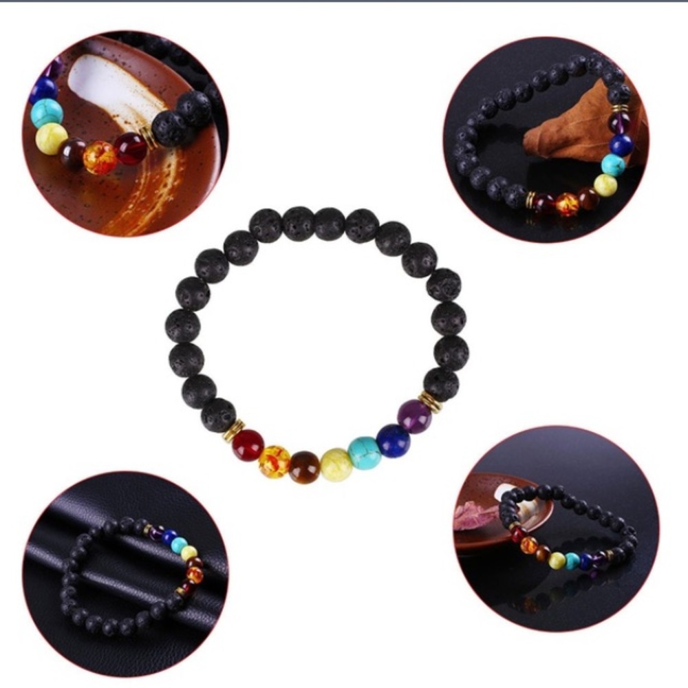 DIFFUSE ON THE GO! Balance Your Chakras!! Bracelet - Picture 4 of 8